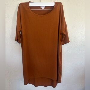 LuLaRoe Women's Rust Short Sleeve Top